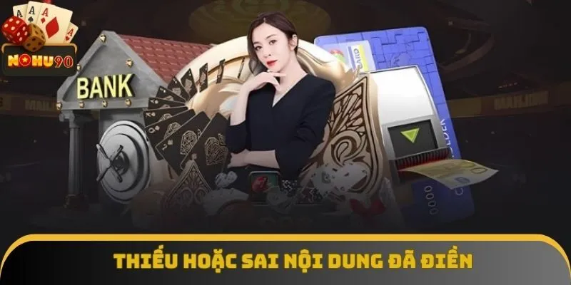 Thành viên không nên đánh sai nội dung trên các trường yêu cầu