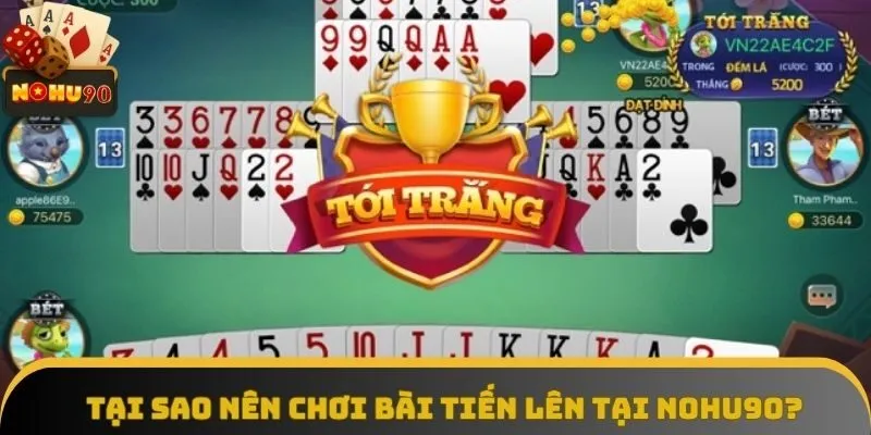 Tại sao nên chơi bài tiến lên tại Nohu90?