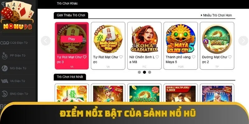 Đặc điểm tạo nên sức hấp dẫn của sảnh nổ hũ Đặc điểm tạo nên sức hấp dẫn của sảnh nổ hũ