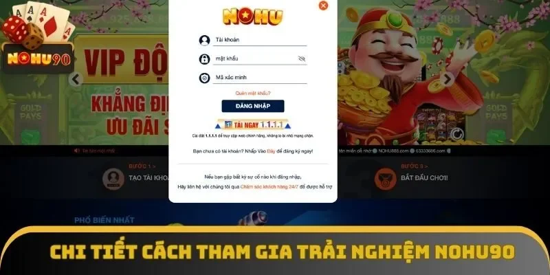 4 bước tham gia nổ hũ Nohu90 top 1 châu Á