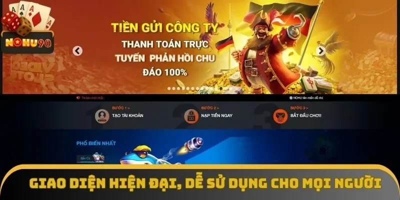 Giao diện nổ hũ tại nohu90